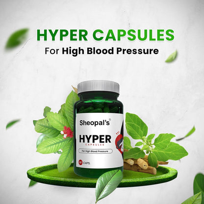 Sheopal's Hyper High Blood Pressure Capsule For Hypertension Management | High BP Control Ayurvedic Medicine | Hypertension Relief - 60 Capsule