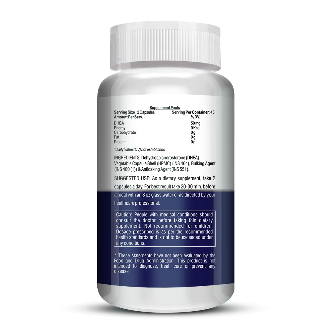 ANC DHEA 50mg | Supports Healthy Mood | 90 Capsules (Pack of 1-)