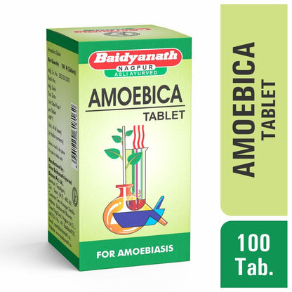 Baidyanath Amoebica I Ayurvedic Diarrhea Medicine I 740 g Pack of 1-100 Tab