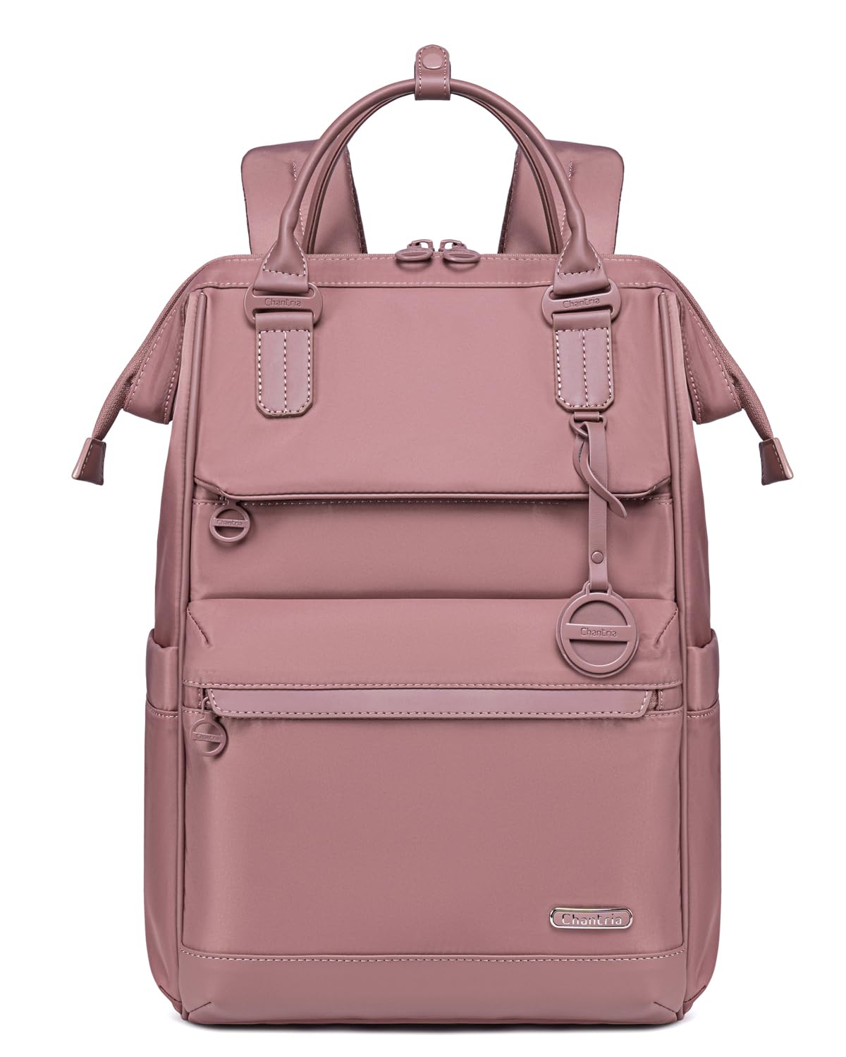 Chantria Laptop Backpack for Women 15.6-inch Work Office Backpack 13L Capacity Laptop Bag College Bookbag Water-resistant Casual Backpack for Travel (Nostalgia Rose)