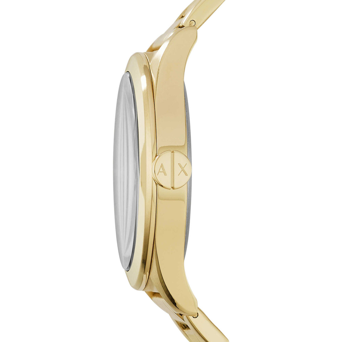 Armani Exchange Stainless Steel Analog Black Dial Men Watch-Ax2328, Gold Band