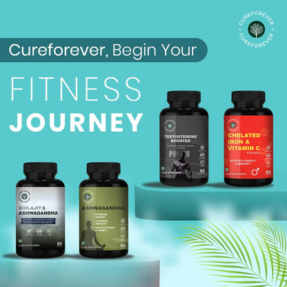 CUREFOREVER Multivitamin Tablet for Men (60 Tablets) | Multivitamin & Multimineral with 27 Key Nutrients – Vitamin C, D3, K2, B12, Biotin & Zinc | Energy, Stamina & Immunity Support