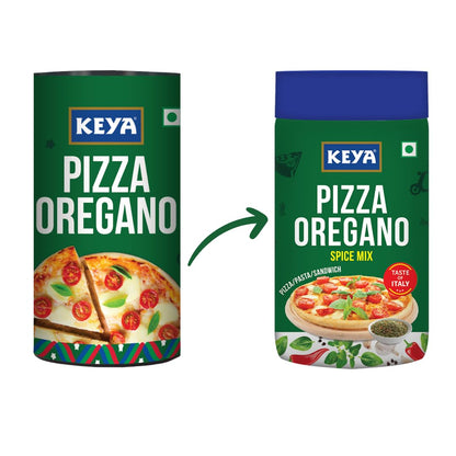 Keya Italian Pizza Oregano | Pizza Oregano Spice Mix | Healthy Italian Seasoning | Multipurpose Seasoning| 100% Natural | Vegan | Zero Preservatives, Artifical Colours & Flavours |No MSG | Marinade Mix, Dip Mix, Sprinkler |Perfect for Pizza, Pasta, Garlic