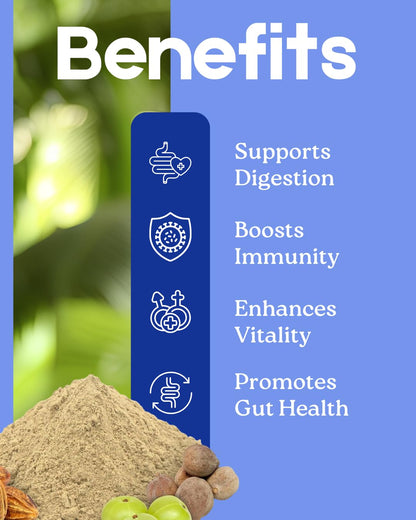 Nature Grace Healthcare Triphala Churna Powder for Digestion & Constipation Relief | Ayurvedic Gut Cleanse, Colon Detox & Immunity Support | 100g