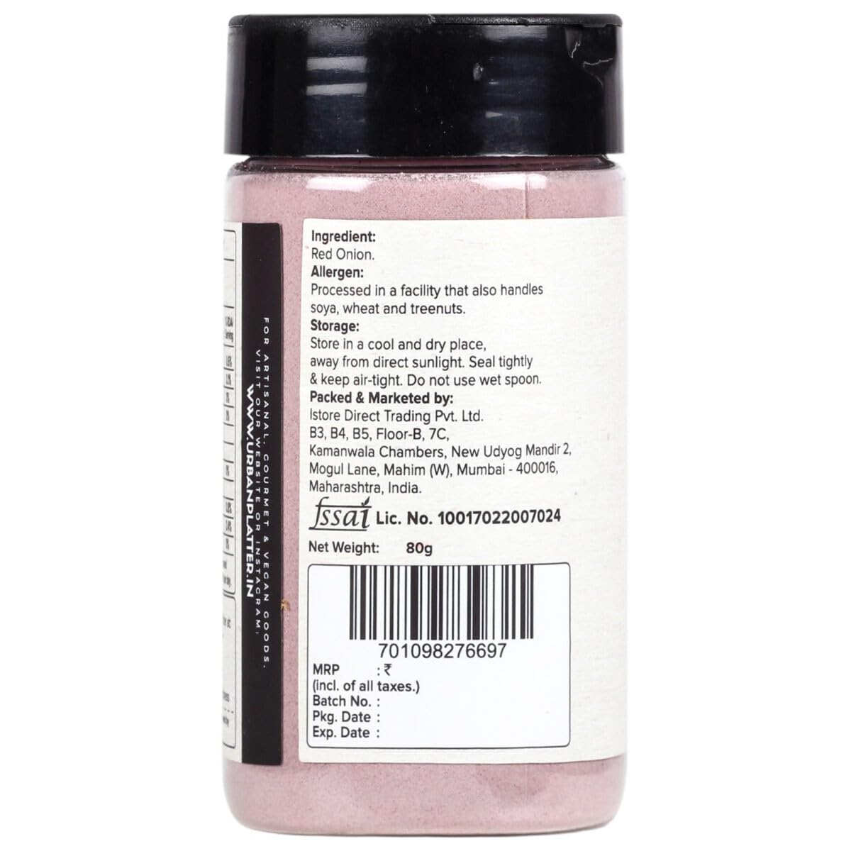 Urban Platter Red Onion Powder, 80 grams