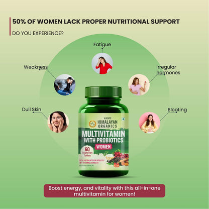 Himalayan Organics Multivitamin With Probiotics Supplement For Women Wi- image 6