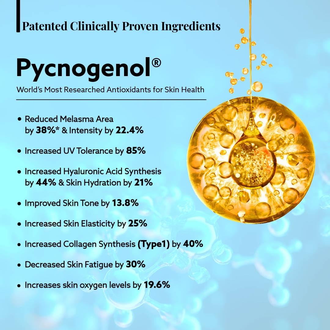 RedPine Vegan Collagen Booster | Pycnogenol 50mg | High Absorption | Anti-Aging for Korean Glass & Glowing Skin | Hydration & Elasticity | Reduces Fine Lines & Wrinkles | 30 Capsules