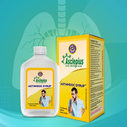 Kirti Health Care Asthmdoc Syrup Ayurvedic Herbal Liquid Formula and Botanical Dietary Supplement for Seasonal Wellness Management, 500ml