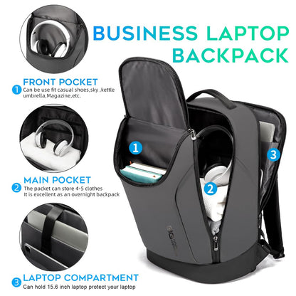 BANGE Business Smart Backpack Waterproof fit 15.6 Inch Laptop Backpack with USB Charging Port,Travel Durable Backpack, Gray, ??