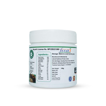 Lebrostone Weight Gainer | Ayurvedic Natural Weight Gain Supplement for Men & Women | Boosts Appetite, Energy, Muscle Growth & Overall Wellness | 100g