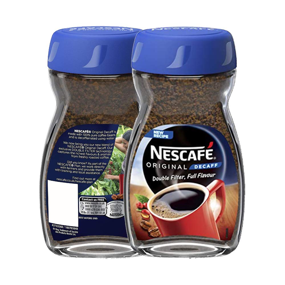 Nescafe Original Ground Decaff, Double Filter Coffee Glass Bottle, 200 Gm