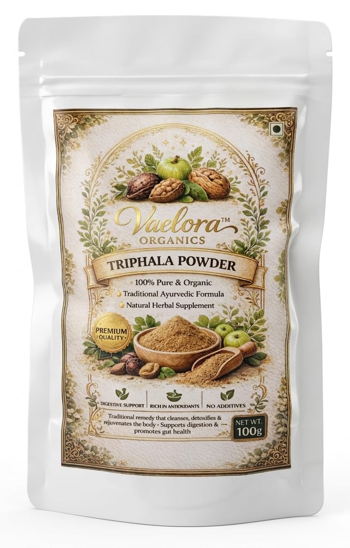 Vaelora Organics Triphala Powder Combo (Pack of 2 x 100g) | 100% Pure & Natural Triphala Powder | Traditional Ayurvedic Blend | No Additives | Herbal Supplement