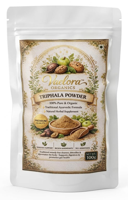 Vaelora Organics Triphala Powder Combo (Pack of 2 x 100g) | 100% Pure & Natural Triphala Powder | Traditional Ayurvedic Blend | No Additives | Herbal Supplement