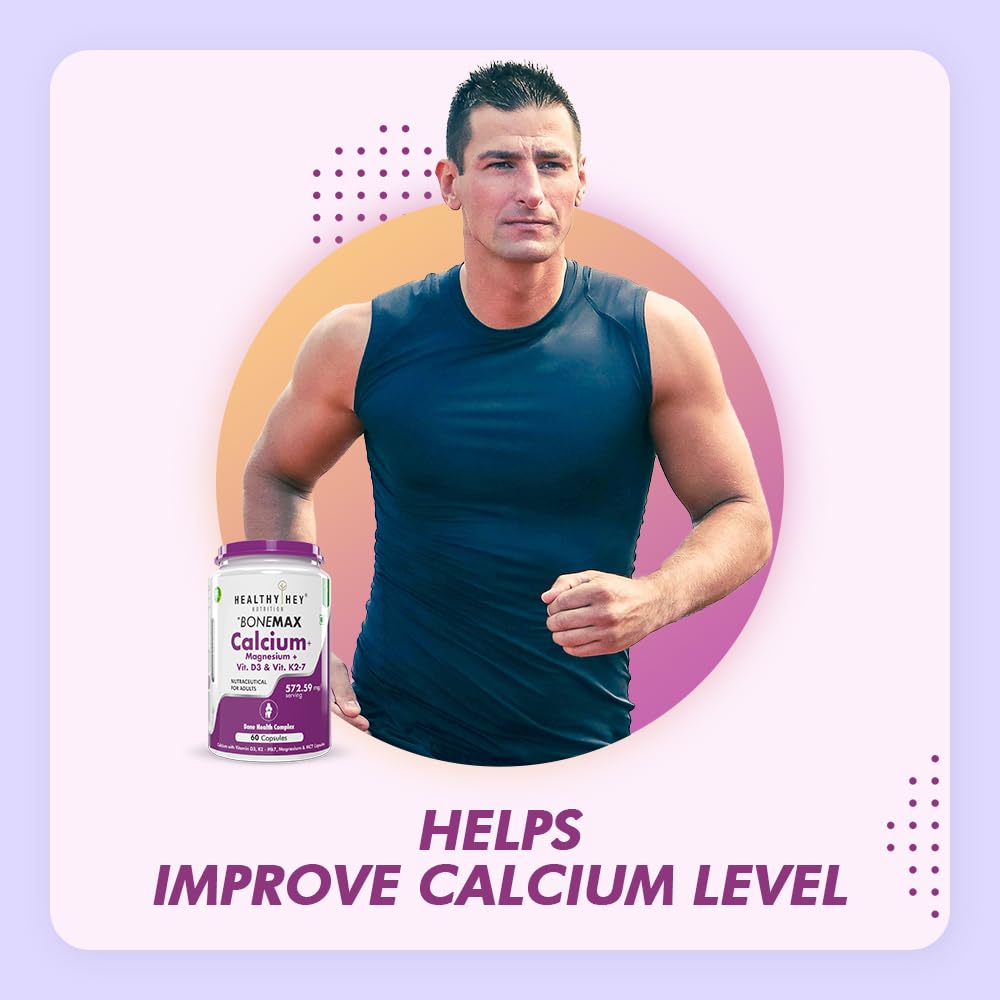 HealthyHey Nutrition Vegan Calcium with Magnesium, Vitamin D3 & Vitamin- image 7