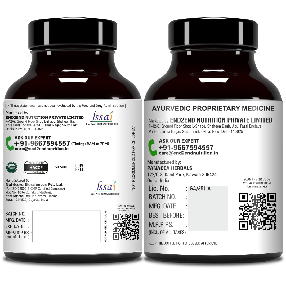 End2End Nutrition Testo-10X and PerformX Natural Testosterone Booster Supplement for Men with Shilajit, Tribulus, Ashwagandha, Safed Musli | Strength, Stamina and Performance (Combo Pack) - 30x2 N