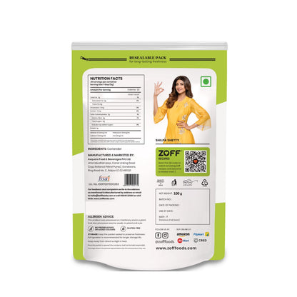 Zoff Coriander Powder - Dhaniya Powder - Aromatic & Fresh Cool Grinding Technology - Natural & Pure – 200grams