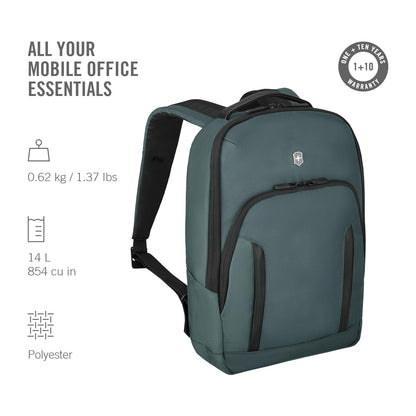 Victorinox Swiss Designed Backpack, Altmont Professional City Laptop Backpack, Storm, 14 Inch Laptop and Tablet Compartment, Business Travel Office Bag For Men & Women, 14 Litres, (653284)