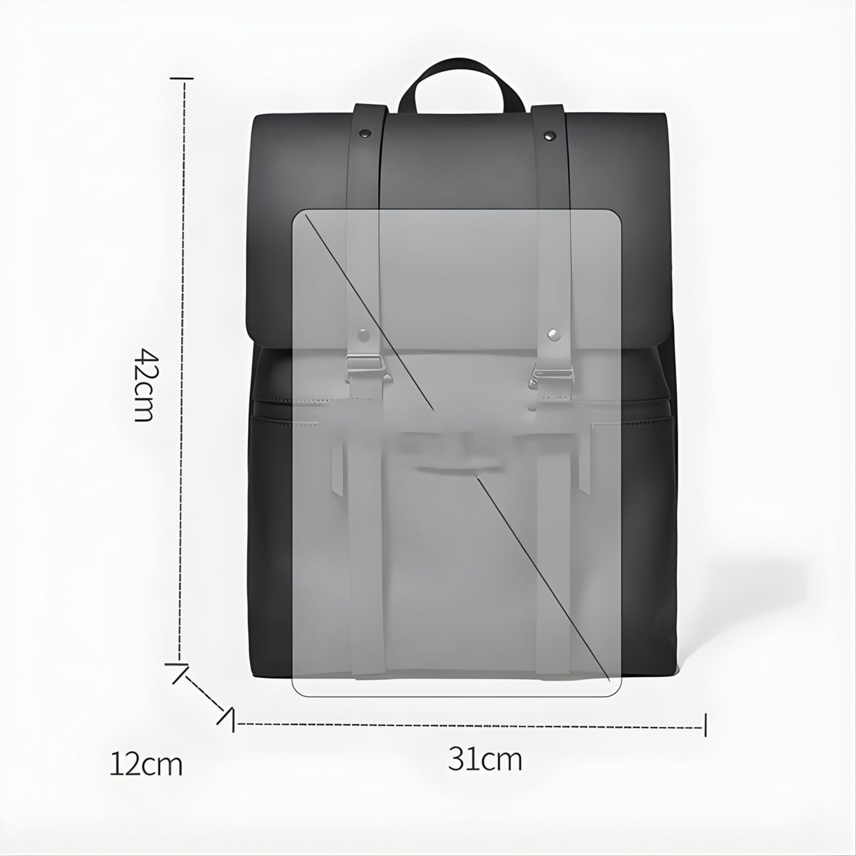 LYFCO Laptop Backpack For Men & Women, 14 Inch, Black