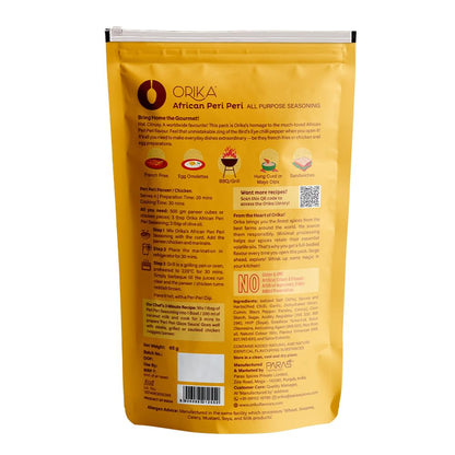 Orika African Peri Peri Masala Powder 85g | Spicy & Flavorful Piri Piri All Pupose Seasoning | Perfect for Grilling, Cooking and Sprinkling | No Artificial Flavours or Colours