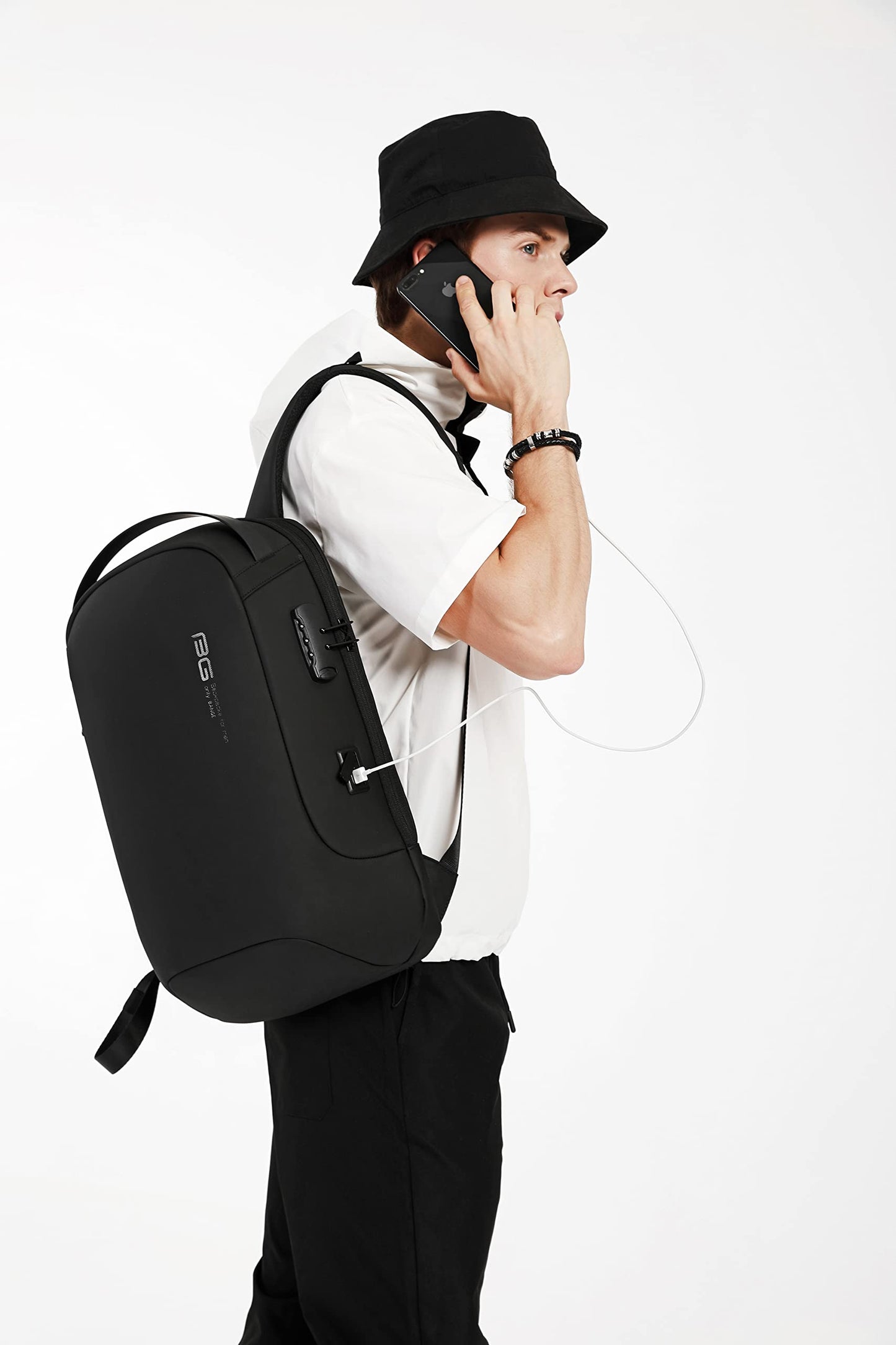 Red Lemon Bange Swiss Alpine sami Water-Resistant Anti-Theft Unisex Travel Laptop Backpack For Men's And Women's With Usb Charging And Password Number Lock (Black) (Medium Size), 20 Litre