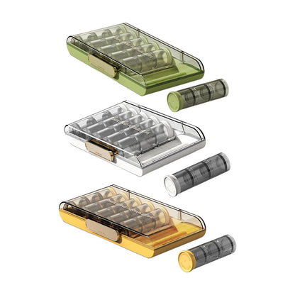 GLOWICK Vitamin, Medicine and Supplement 7-Day Pill Organizer Container Healthcare Pill Case Box 21 Compartment Box FOR Daily Use(1 Set)