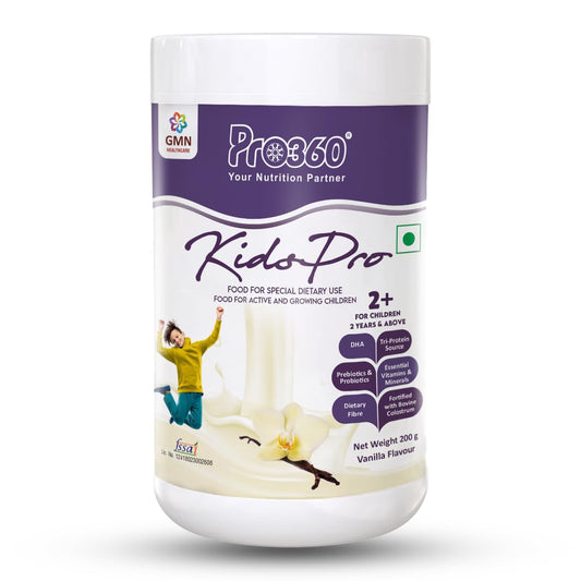 Pro360 Kidspro Protein Powder Child Nutrition & Health Supplement for Growing Children, Improves Immunity, Growth and Active Strong – (200g) -Vanilla Flavor