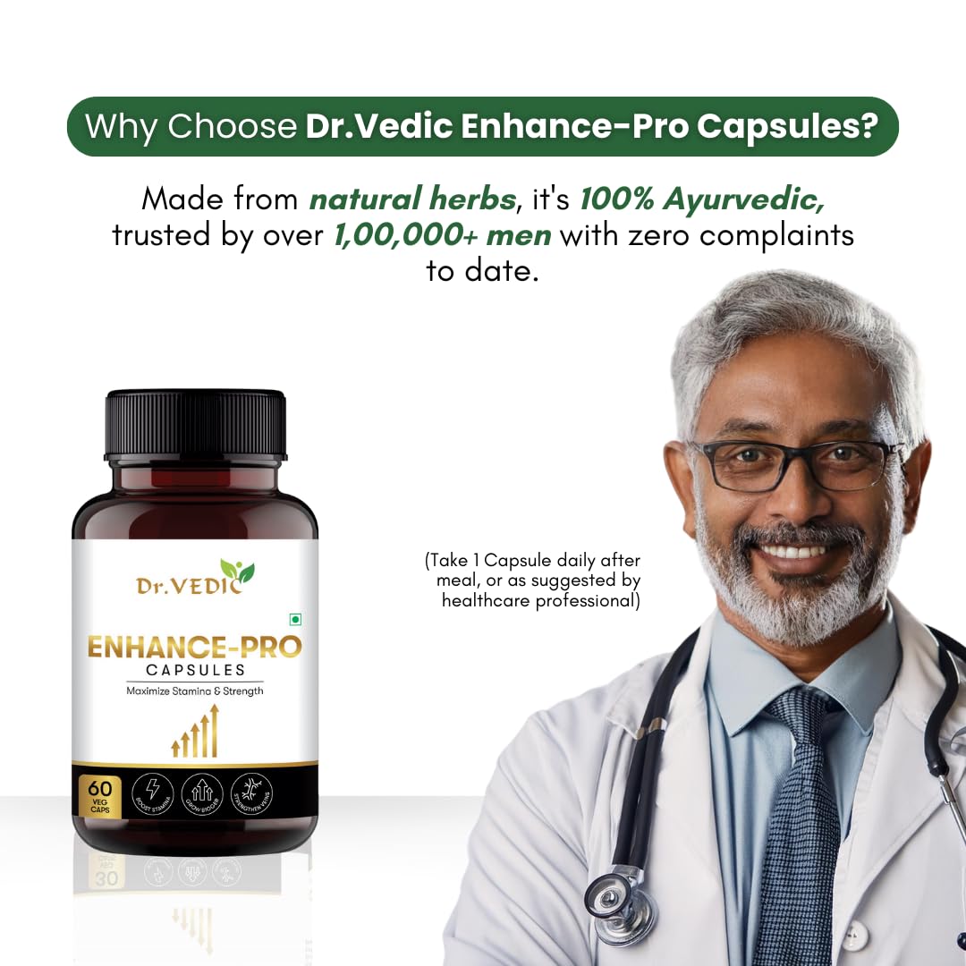 Dr Vedic E-Pro Capsules For Strength, Stamina & Perfomance For Men | Ay- image 9