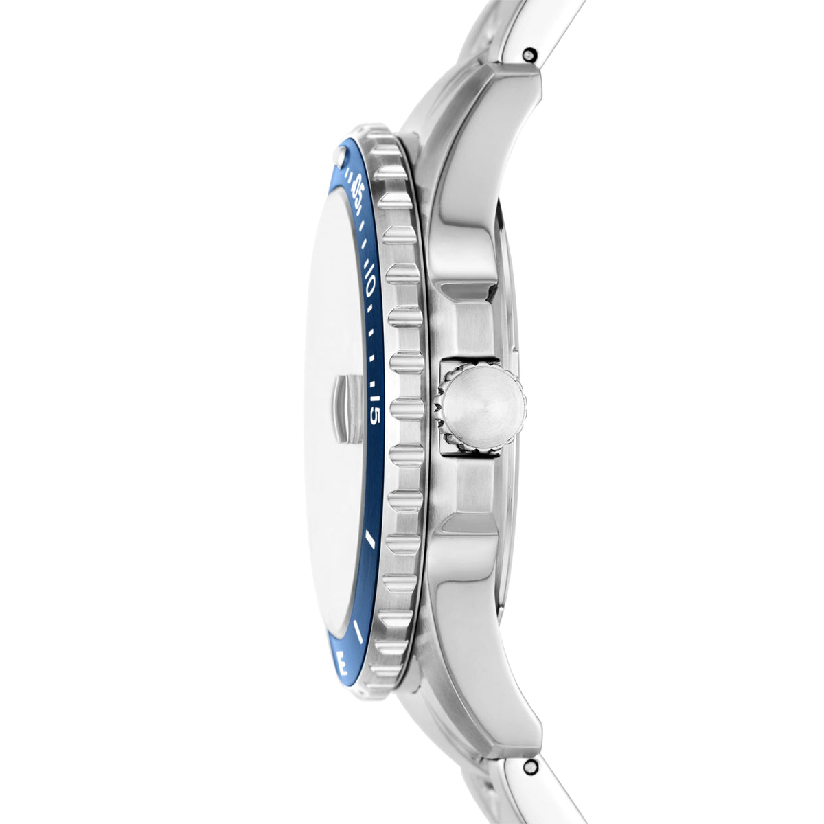 Fossil Analog Blue Dial Men's Watch-Fs6029 - Stainless Steel