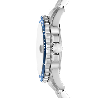 Fossil Analog Blue Dial Men's Watch-Fs6029 - Stainless Steel