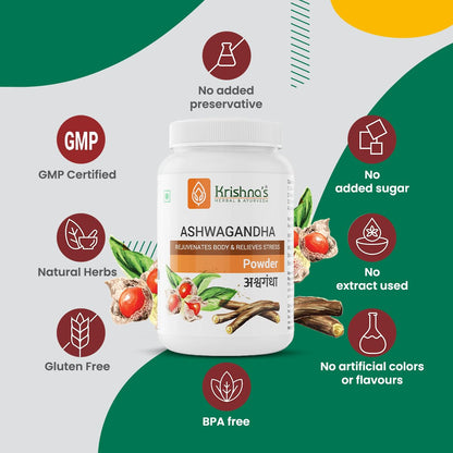Krishna's Ashwagandha Powder Strength Vitality and Stress Management |- image 6