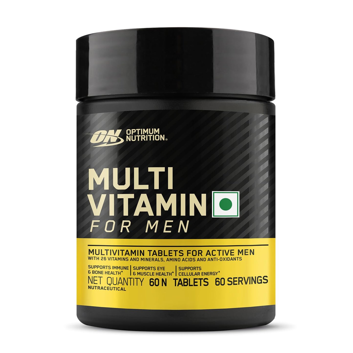 Optimum Nutrition (ON) Multivitamin for MEN– 60 Tablets, 26 Vitamins & Minerals,