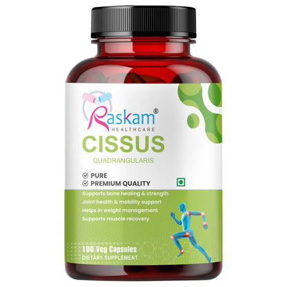 Raskam Cissus Quadrangularis Extract 1000mg – 100 Veg Capsules
