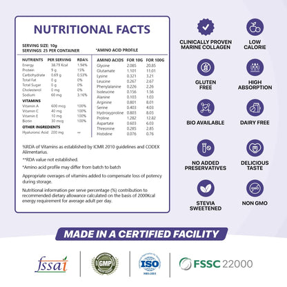 Nature's Island Skin Glow Collagen Powder (Berry, 250g) , Marine Collag- image 3