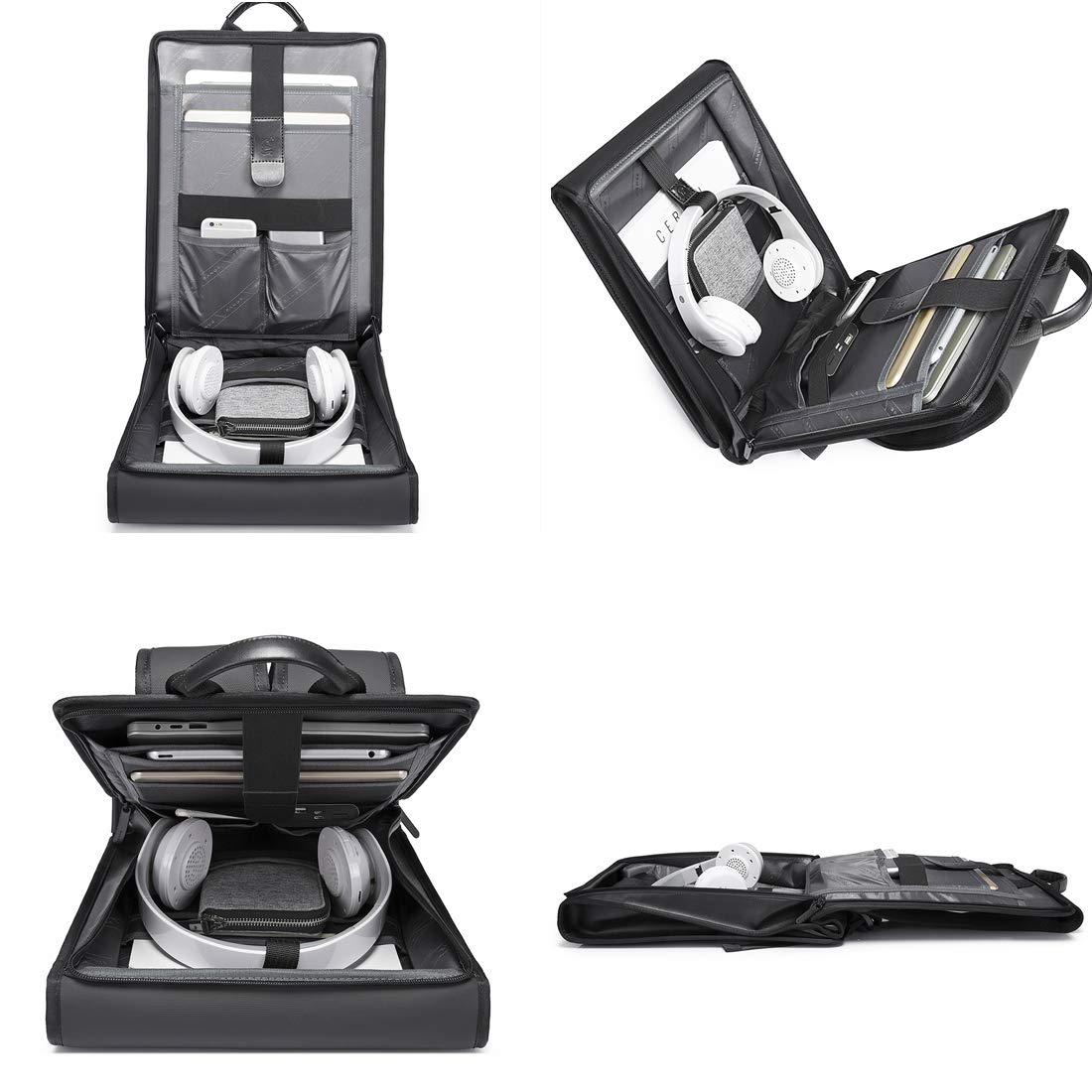 BANGE Water Resistant Polyester Unisex Business Travel Laptop Backpack- image 3