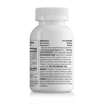 Unived PCOS Fert, 3.6:1 Myo-Inositol to D-Chiro-Inositol with Natural Caronisitol®, Supports Healthy Ovarian Function, One Month Supply