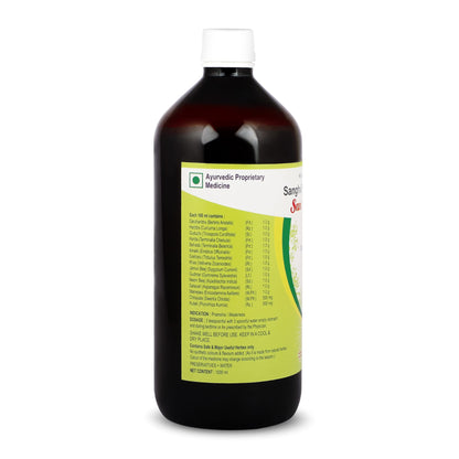 Sanghvi's San Premahantak Kashay (Liquid Extract), Kutaki, Herde and etc, Controls Sugar Level, Digestion, Constipation, Gastric Problems, Prameha, Weakness, 1000 ml