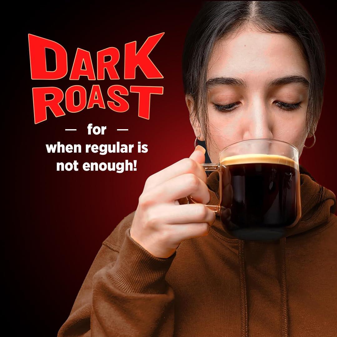 Sleepy Owl Dark Roast Coffee, 100% Pure Instant Coffee Powder 100g, Makes 50 Cups, Freeze-Dried for Freshness, Strong & Intense Coffee, Rich Café Taste, Have It Hot or Cold, Ready in Seconds