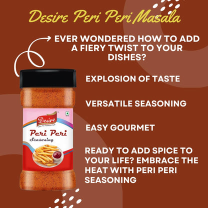 Desire Peri Peri Masala 200 Gram In Jar |Spices Mix For Multi Purpose Seasoning.