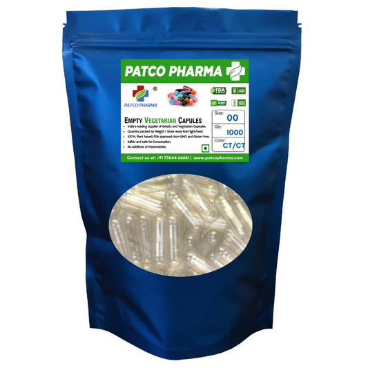 Patco Pharmaceuticals Empty Vegetarian Capsule Size 00 (1000 Pcs)