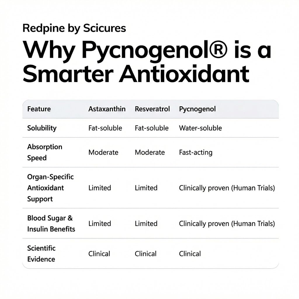 RedPine Vegan Collagen Booster | Pycnogenol 50mg | High Absorption | Anti-Aging for Korean Glass & Glowing Skin | Hydration & Elasticity | Reduces Fine Lines & Wrinkles | 30 Capsules