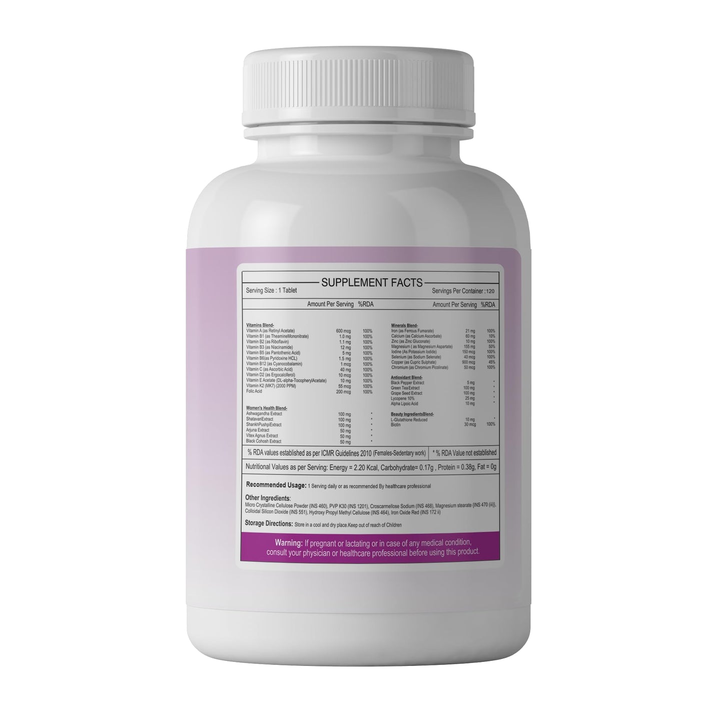 Alpspure Nutra Multivitamin for Women (120 Veg Tablets) with Minerals &- image 7