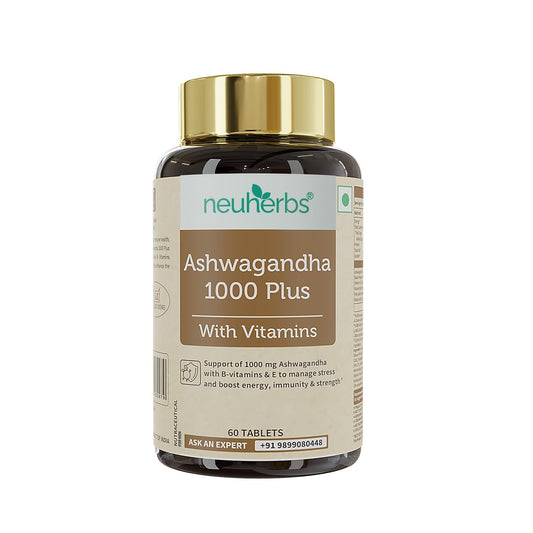 Neuherbs Ashwagandha 1000 Plus with vitamin E & B-complex - 60 Tabs