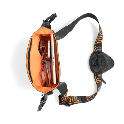 MONKEY TROOPERS Radiant 2.5L Crossbody Sling Bag for Men & Women Roll Top Closure Detachable Mini Pouch Adjustable Strap Organised Compact Storage Lavender Black