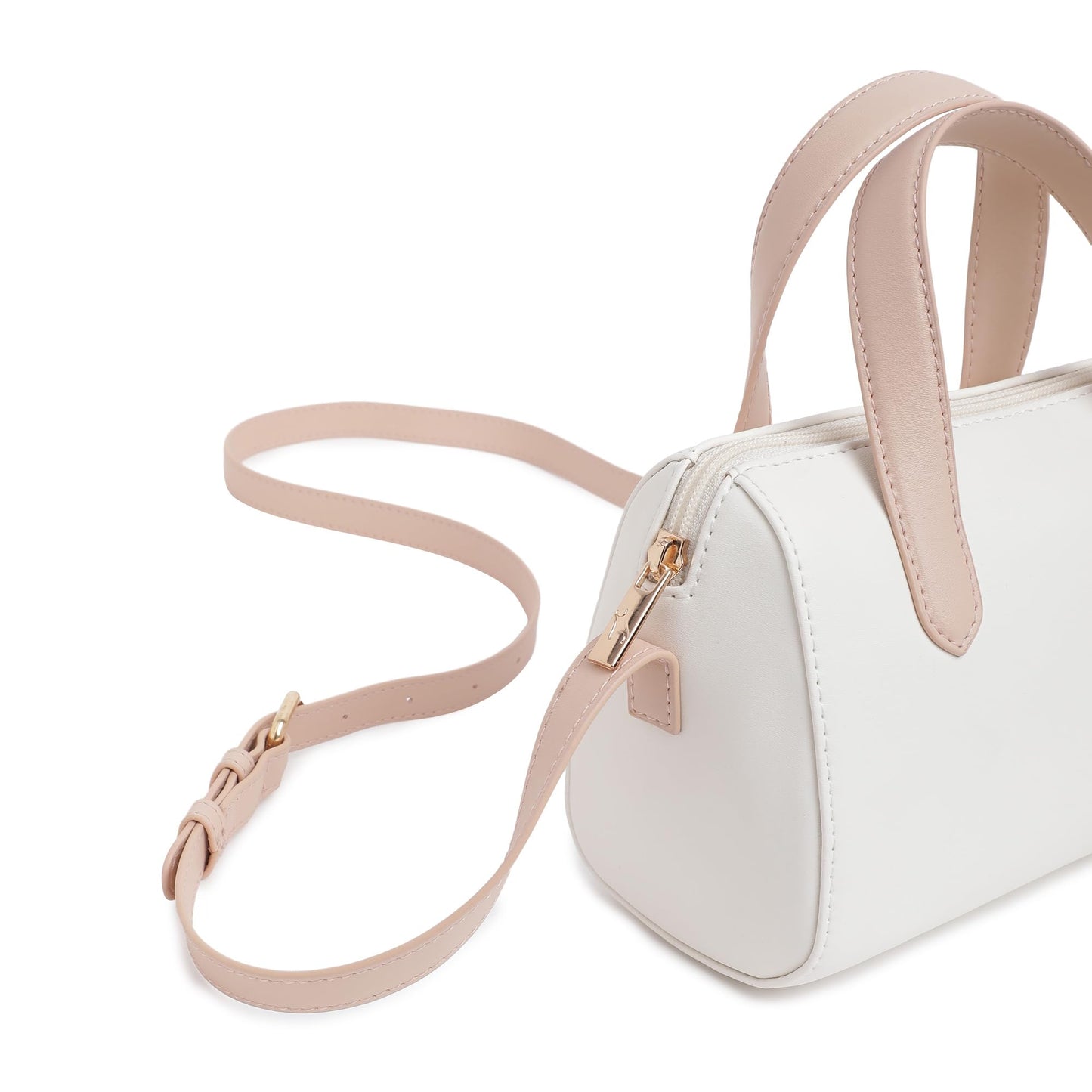Fastrack Spacious Sling Bag for Girls | Stylish Crossbody Bag for Girls, Ladies, Women | Minimalistic Bag Made of Faux Leather (Powder Pink)