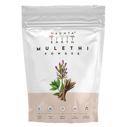 Madhya Earth Mulethi Powder | 100% Pure & Natural | Ayurvedic | Immunity Booster | Digestive Support | 200gm