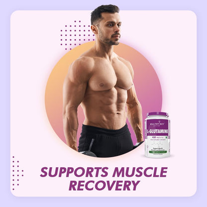 HealthyHey L Glutamine Capsules High Strength-120 Capsules