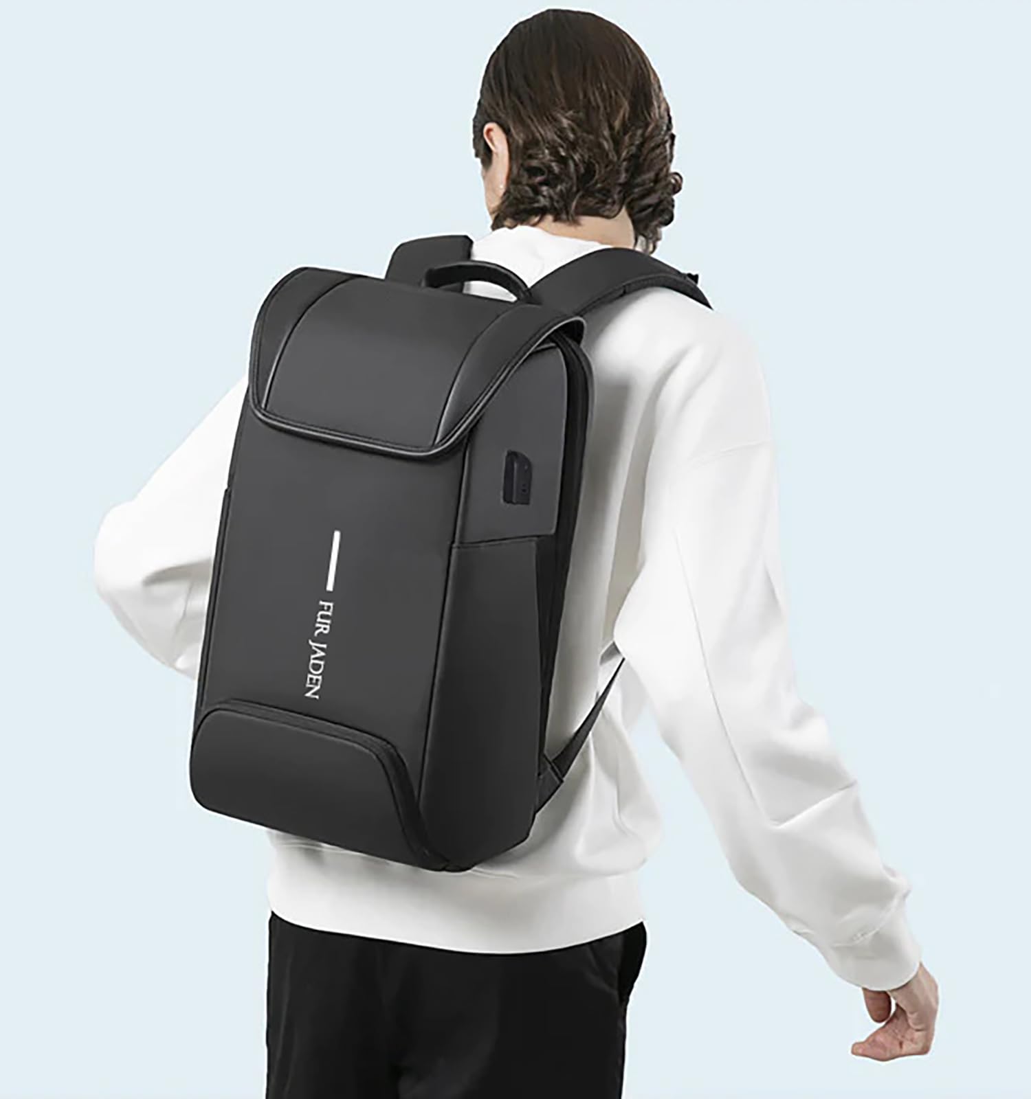 FUR JADEN Smart Tech Water Repellent Anti-Theft 15.6 Inch Laptop Backpa- image 6