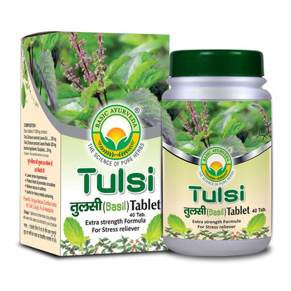 BASIC AYURVEDA Tulsi (Basil) 40 Tablets |