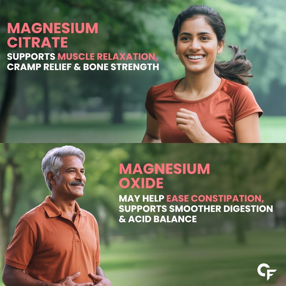 Carbamide Forte Magnesium Supplement with 5X Strength, formulated with Magnesium Glycinate & Citrate and a Triple Mineral Complex | 2000 mg per Serving | 120 Tablets