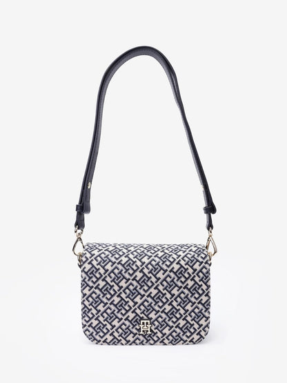 Tommy Hilfiger Logo Blue Polyester Sling Bag